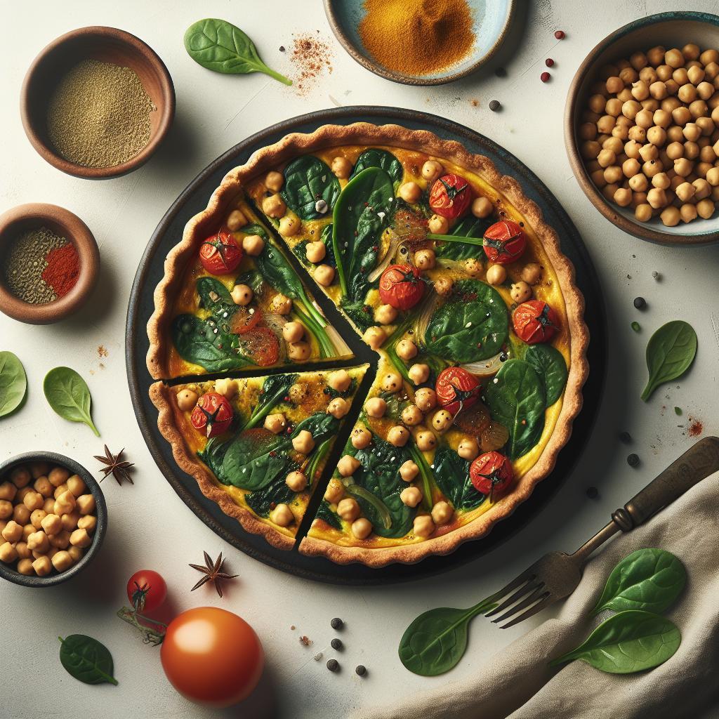 Mediterranean Chickpea & Spinach Quiche: A Healthy Delight
