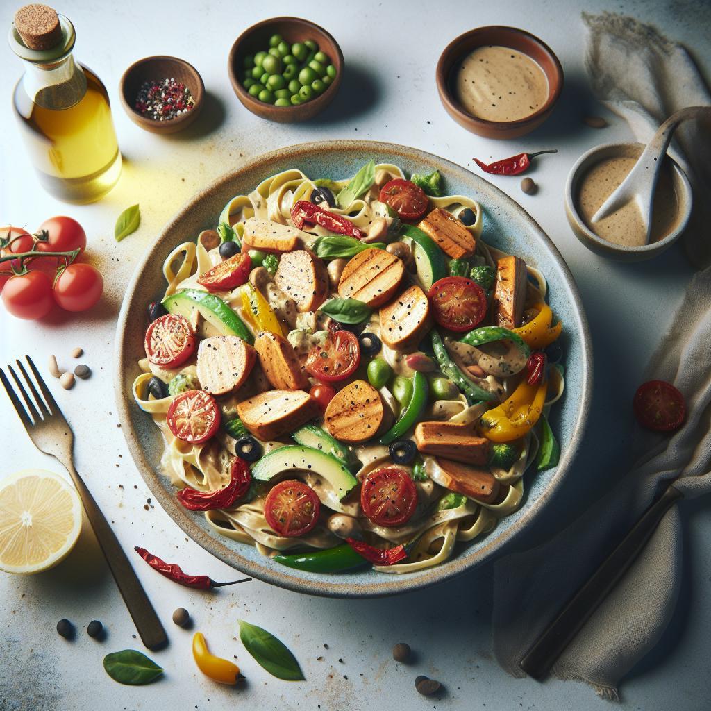 Creamy Vegan Skillet Chicken Alfredo: A Delicious Twist