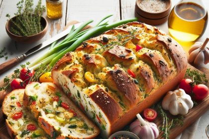 Flavorful Garlic Herb Beer Bread Recipe-Alcohol-Free!