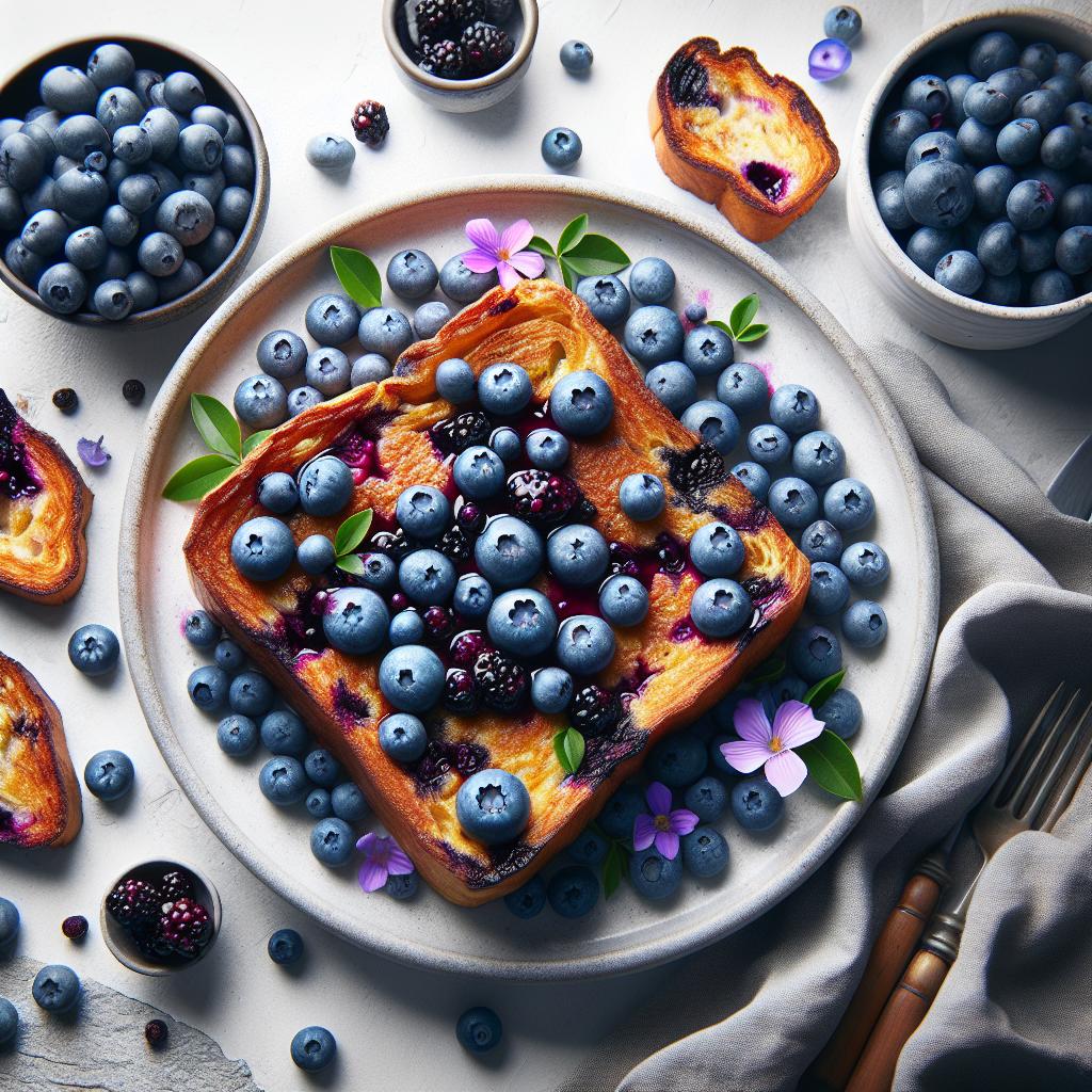 Bright Mornings: Healthy Blueberry Baked French Toast Delight