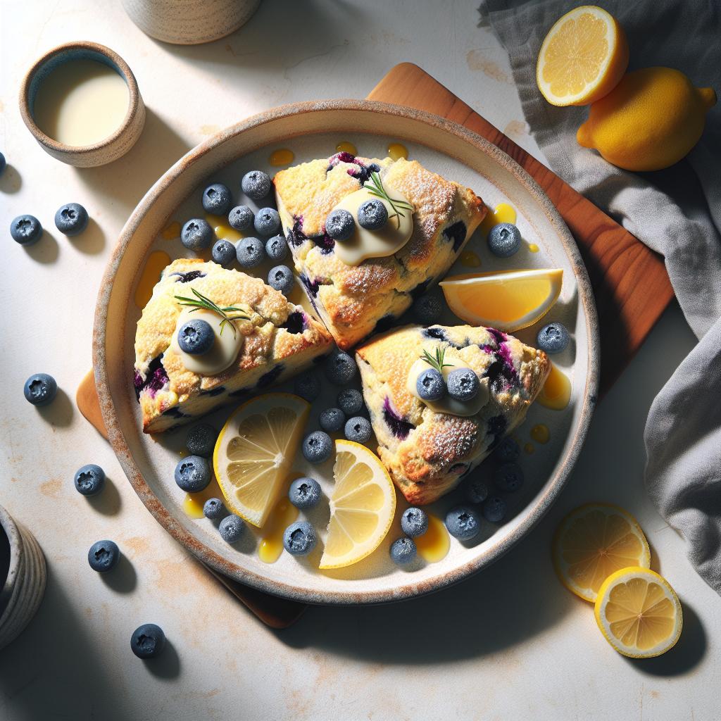 Zesty Lemon Blueberry Scones: Quick & Easy Recipe Delight