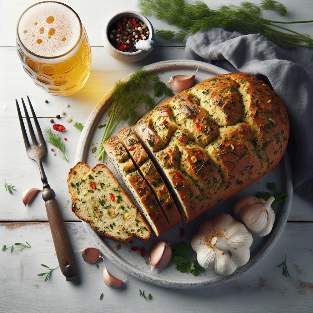 Flavorful Garlic Herb Beer Bread Recipe-Alcohol-Free!