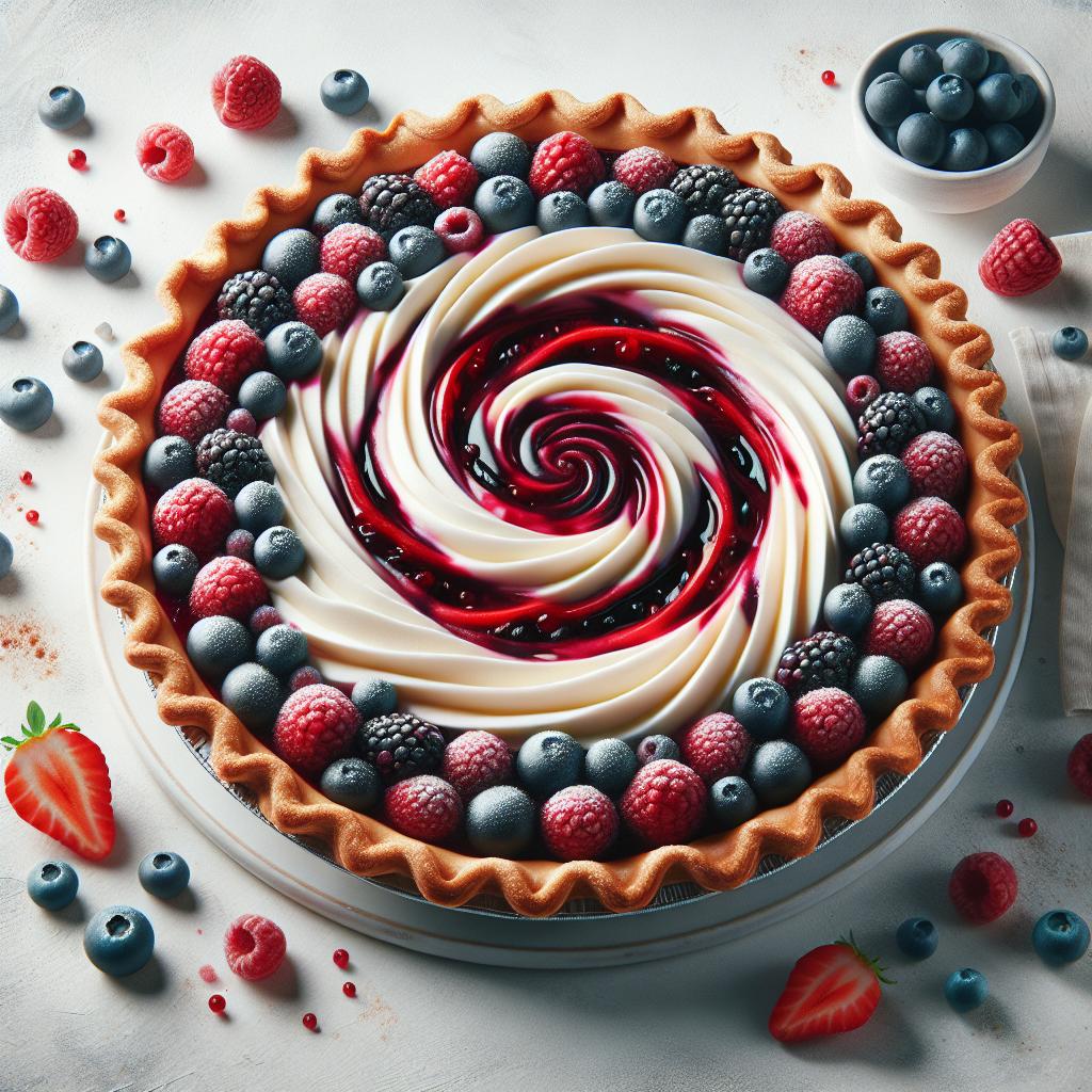 Indulge in the Delight of Triple Berry Cream Cheese Swirl Pie