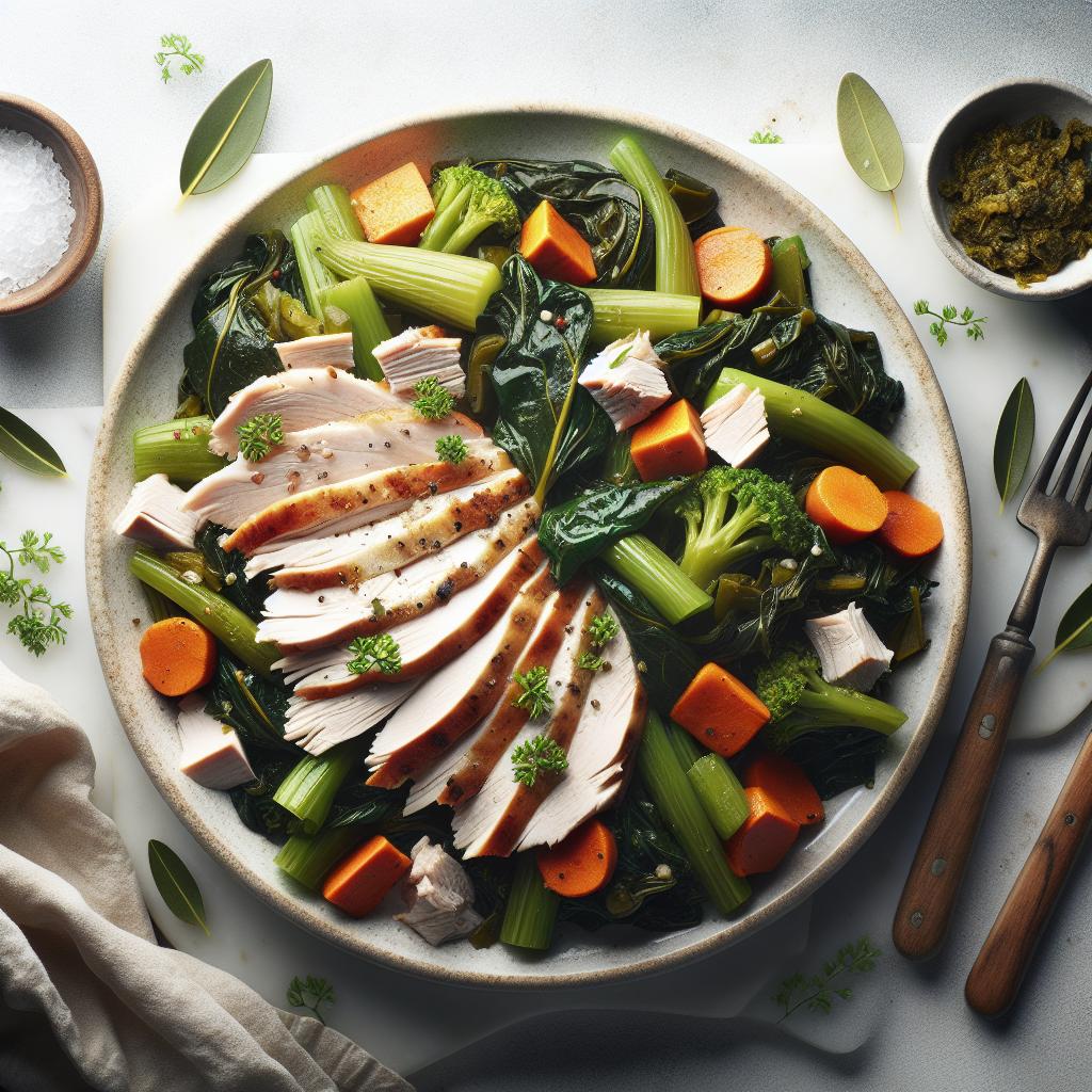 Savory Southern Collard Greens with Smoked Turkey Delight