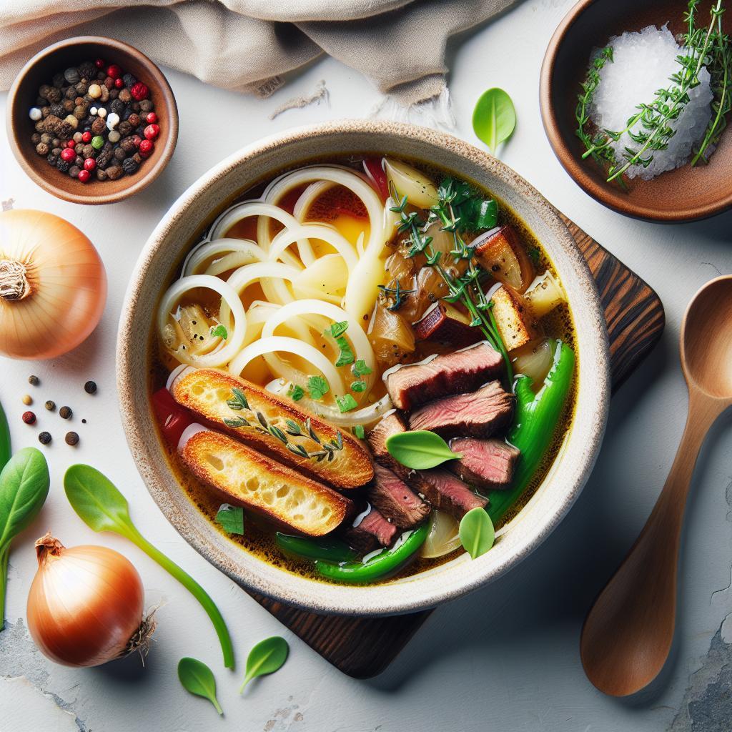 Warm Up with Cozy French Onion Soup on Beef Broth Base