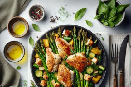 Deliciously Easy Quick Sheet Pan Chicken & Asparagus Dinner