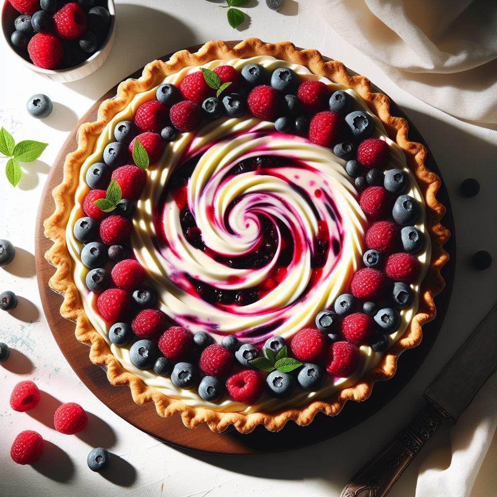 Triple Berry Cream Cheese Swirl Pie: A Perfect Summer Treat
