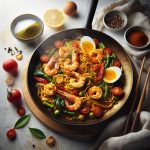 Savor Skillet Singaporean Curry Noodles with Spicy Shrimp