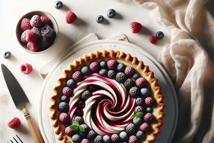 Indulge in the Delight of Triple Berry Cream Cheese Swirl Pie