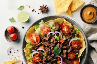 Crispy Savory Beef Tostadas: Easy Ground Beef Delight