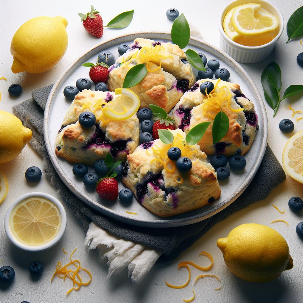 Zesty Lemon Blueberry Scones: Quick & Easy Recipe Delight