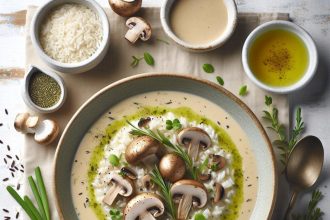 Warm Up with Creamy Mushroom and Rice Soup Delight