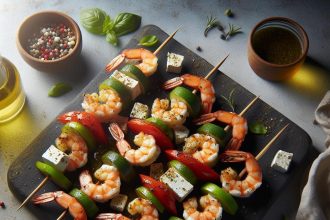 Savor the Flavors: Mediterranean Shrimp & Feta Skewers
