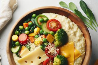 Wholesome Southern Grits Bowl: Cheesy Veggie Delight Made Easy
