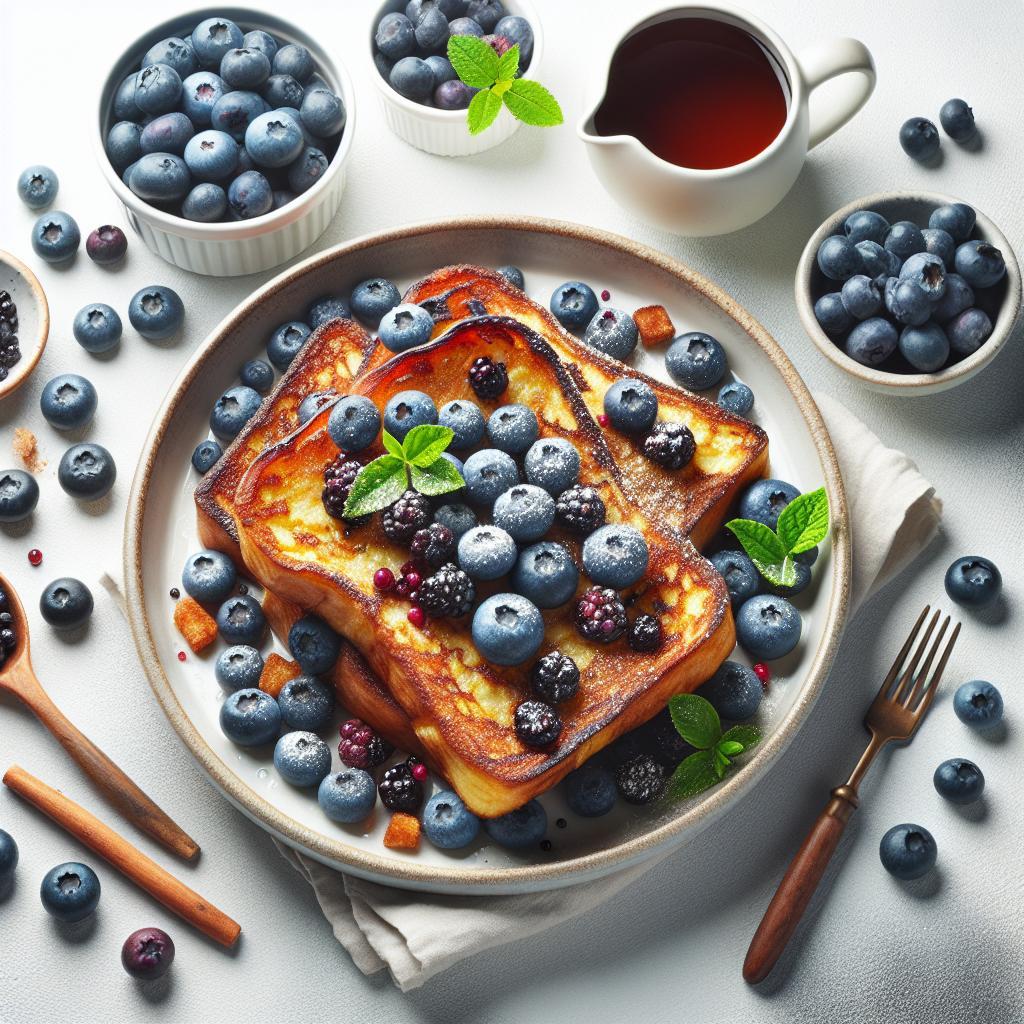 Bright Mornings: Healthy Blueberry Baked French Toast Delight