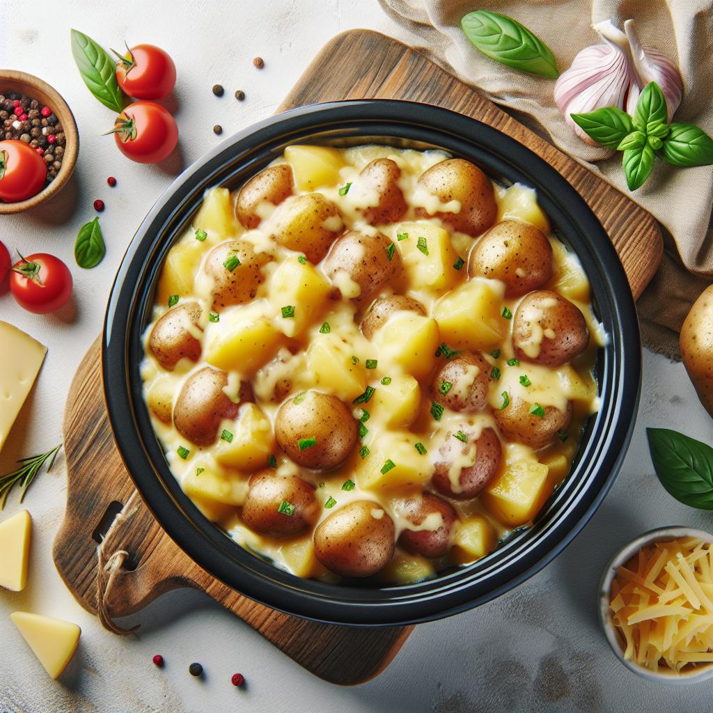 Melty Magic: Creamy Slow Cooker Cheesy Potato Delight